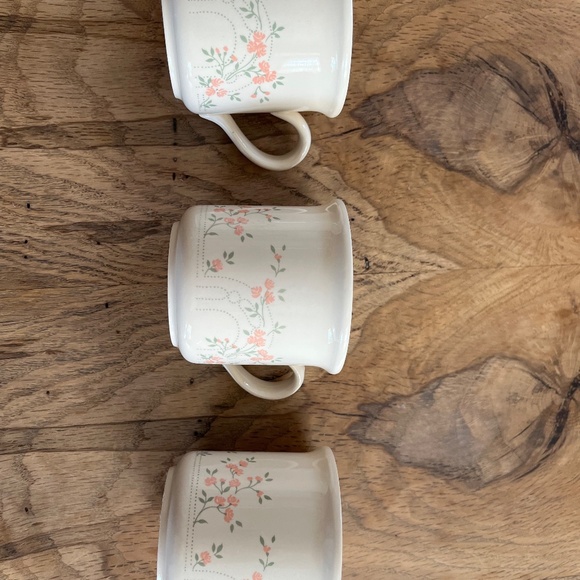 Scarce Vintage Staffordshire Tableware from England Cream and Floral Mugs - 3 - Picture 2 of 10